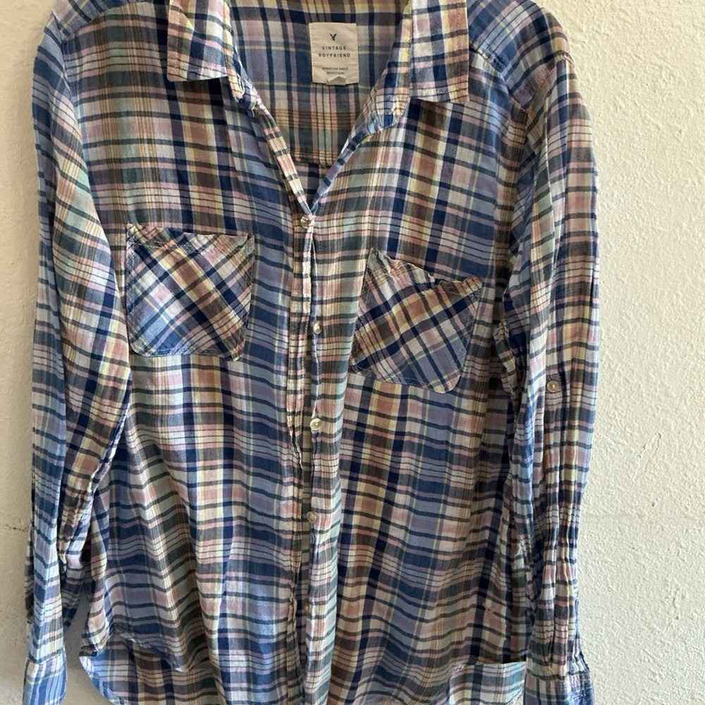 American Eagle Outfitters Multicolor Plaid Shirt